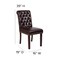 Flash Furniture 18.5 W, 27.5 L, 39.75 H 4-BT-P-BRN-LEA-GG - alternate 7
